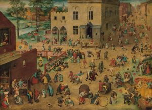 RENESANS, Pieter Bruegel Starszy – Zabawy dziecięce, olej na płótnie, 1560