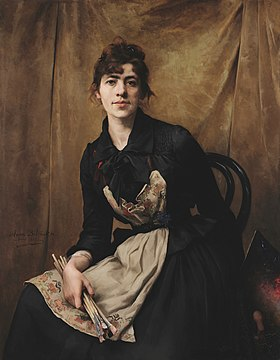 Anna-Bilinska-–-Bohdanowiczowa-„Autoportret-z-paleta-1887-rok-realizm