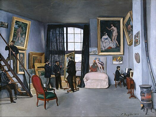 Frederic Bazille, Studio Bazillego, 1870 rok, impresjonizm