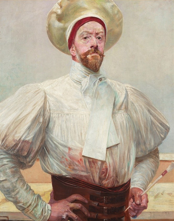 Jacek Malczewski, Autoportret w bialym stroju, 1914- Mloda Polska